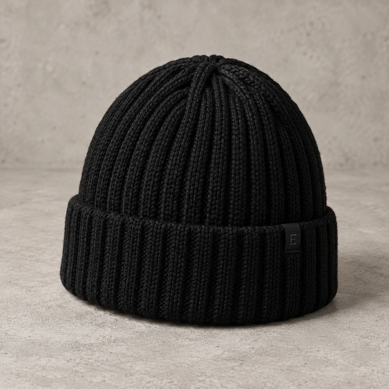 Black Blackout Merino Beanie